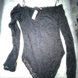 Black lace bodysuit